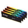 Kingston Ram DIMM DDR5 4x32GB Kingston Fury Beast RGB 1.8V Nero [KF552C40BBAK4-128]