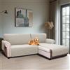 BellaHills Copridivano a forma di L, 2 posti (205 cm), copridivano, a forma di L, con bracciolo, per divano ad angolo, per cane, gatto, divano, antiscivolo, per soggiorno, rovere francese
