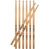 VIC FIRTH - American Classic X5B Terra - Bacchette batteria Hickory, Confezione da 4 coppie, Finitura naturale Terra
