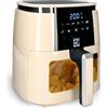 FZ Friggitrice ad Aria 6 Litri Crema - Cottura Senza Olio, Display Touch, Facile da Usare, Cucina Sana e Veloce