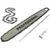 MagiProject Lama con Barra Per Motosega da 45 cm 72 Maglie Ricambio 2 Catene in Omaggio Per Motoseghe Scoppio 45cc 52cc 58cc Set Ricambio Motosega Barra Guida + 1 Tubetto di Grasso Lubrificante