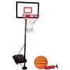 DUNLOP Impianto Canestro Basket Set Portatile Con Base Altezza Regolabile Da 165 A 205Cm Pallacanestro Con Pallone Regolamentare E Pompa Di Gonfiaggio, Free Standing Ad Installazione Libera, Dunlop