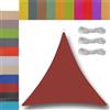 Ufamiluk tenda vela Triangolare Impermeabile 1.6x1.6x1.6m 98% Anti UV Traspirante in 200 g/m² PES con Corde telo parasole giardino esterno terrazza gazebo cortile feste RossoRuggine