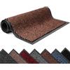 Lexell Zerbino antiscivolo, resistente, grande ed elegante, in gomma lavabile, per interni ed esterni, perfetto per afferrare la polvere (ondulato color ruggine, 60 x 120 cm)