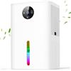 miubaao Deumidificatore Casa Elettrico 1800ML, Timer Autospegnimento e luce a 7 colori,Sbrinamento automatico, è perfetto per ambienti come bagno, camera o armadio.