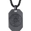 FaithHeart, talismano dei sette arcangeli, collana per poliziotti, amuleto di protezione, protegge chi protegge gli altri e Sigillo dei 7 arcangeli, colore: Targhetta nera per cani., cod. TP12289H-E
