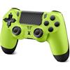 Glitfix Wireless Controller for PS-4, Game Controller for PS-4/Pro/Slim/PC, Bluetooth Gamepad Joystick with Dual Vibration Touch Panel, Upgraded Six-Axis Sensor, 3.5mm Audio Jack(Yellow)