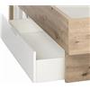 Composad | Cassettone per Letto della Linea MUNDI LT0360-LT0361-LT0778, Cassetto Contenitore, Cassettone, (LxAxP) 180x32x60 cm, Colore Bianco Laccato, Made in Italy