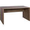 Composad | Scrivania della Linea DAVINCI BRERA con Modesty Panel, Scrivania Moderna ed Elegante, Per PC, Ufficio, Studio, (LxAxP) 138,2x74,5x68,3 cm, Colore Noce Brera, Made in Italy