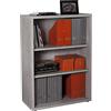 Composad | Libreria Bassa della Linea DISEGNO Con 2 Ripiani Regolabili, Libreria Scaffale Moderna, (LxAxP) 81,60x111,90x35,70 cm Grigio Cemento, Studio, Soggiorno, Ufficio, Made in Italy