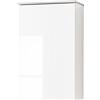Composad | Pensile Bagno della Linea GALAVERNA, Mobiletto Bagno, Armadietto Salvaspazio Bagno, (LxAxP) 40x65x22 cm, Colore Cemento e Bianco Laccato, Made in Italy
