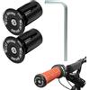 Vxiwscy Tappi Manubrio MTB in Alluminio - Coperchio Estremità Manubrio Bicicletta per MTB, Bici da Strada, Leggero, La facilità di moda e il veicolo in generale sono più attraenti. Alta Qualità (1 Paio)