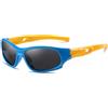 LOJUDI Occhiali da ciclismo per bambini, polarizzati, per sport, UV400, protezione per bambini, ragazzi, ragazze, 5-12 anni (giallo/blu)