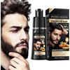 Sathychanpy Shampoo Colorante Nero Donna Uomo,Shampoo Colorante Capelli Bianchi 200ML (Nero)