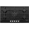 GLEM GAS GT955SA Piano cottura da 90 cm NERO, comandi frontali, 5 fuochi