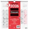 Finocam - Calendario da parete 2026 Mese Vista Gennaio - Dicembre 2026 (12 mesi) | Calendario 2026 per annotare | Planner mensile Neutro Catalano