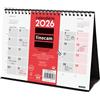 Finocam - Calendario da tavolo per scrivere 2026 Mese Vista Gennaio - Dicembre 2026 (12 mesi) | Calendario 2026 per annotare | Planner mensile Neutro - Portoghese
