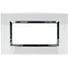 A2ZWORLD SANDASDON SD98004VT Placca Delux 4M Bianco Compatibile Con Vimar Arke