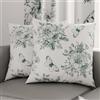PETTI Artigiani Italiani - Coppia di Federe Cuscino 80x80 cm in Microfibra, Cuscini Arredo Camera da Letto, Divano, Salotto, Set 2 Fodere Copricuscino, Federa Botanic 03 Verde, 100% Made in Italy