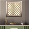 Casablanca modernes Design Casablanca - Quadro quadrato in legno, color champagne lucido, effetto metallico, 70 x 70 x 7 cm