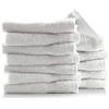Hearth & Harbor Confezione da 12 salviette in 100% cotone filato ad anello, per corpo e viso, ad alta assorbenza e morbidezza, 33 x 33 cm, ad asciugatura rapida, colore: nero