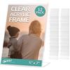 pbf PHOTO BOOTH FRAMES Cornici per cabina fotografica, 12 x 12 cm, display acrilico trasparente, inclinato, verticale, in plastica, con inserti