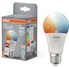 OSRAM Lampada LED SMART+, A60, 9W, 2700-6500K, E27, a forma di lampadina, Tunable White, dimmerabile, controllabile con app o voce, compatibile con Matter