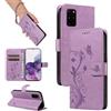 SRISHP Cover per Samsung Galaxy S20 Plus, Magnetica Cover a Libro con Slot per Schede, Custodia in PU Pelle Portafoglio per Galaxy S20 Plus, Viola