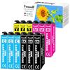 Yowell 12x 502XL Cartucce d'inchiostro Compatibili con Epson 502 502XL Multipack per Workforce WF-2865 WF-2880 WF-2885, Expression Home XP-5105 XP-5150 XP-5155
