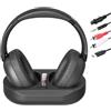 Queemie Cuffie TV Senza Fili per Anziani con Dock Trasmettitore, 2.4G RF & Bluetooth 5.3 Compatibili con Tutti i Televisori, Nessun Ritardo Audio, 50 Ore Autonomia, Plug and Play, Regalo per Genitori Anziani