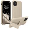kwmobile 1x Custodia Compatibile con Apple iPhone 11 - Cover Supporto Dita - Back Case per Smartphone - Protezione Gommata crema