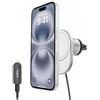 Belkin BoostCharge Pro Caricabatteria da Auto Wireless Magnetico con Qi2 da 15W, caricatore compatibile con MagSafe per iPhone 16, 15, 14, 13, 12 Series, cavo e alimentatore USB-C da 20W incluso