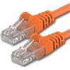 1aTTack.de 7952628 1x 1m Orange Cavo di rete Cat6 Cat 6 Ethernet LAN 1000 Mbit/s RJ45