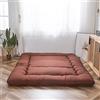 MAXYOYO Materasso futon, materasso da pavimento giapponese, trapuntato, extra spesso, pieghevole, traspirante, letto per gli ospiti, letto da campeggio (caffè, matrimoniale)