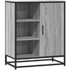 ULUYYUC Mobiletto per Cucina Madia Soggiorno Moderna Mobile Basso Soggiorno Mobiletto da Cucina - Credenza Grigio Sonoma 62x35x76 cm in Legno Multistrato per Soggiorno Bagno Ingresso Salotto