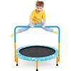 FANTASK φ92 cm trampolino da giardino per bambini, mini trampolino pieghevole per interni ed esterni