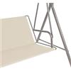 GREMEX Copertura di Ricambio per Sedia a Dondolo 100 x 140 cm - Tessuto Resistente per Seduta - Rivestimento Impermeabile per Sedia a Dondolo - Cuscino per Panchina - Copertura Ecru