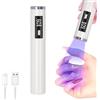Colexy Lampada UV per Unghie Gel, Mini Lampada UV LED Portatile Ricaricabile, Asciuga Unghie Ultra Veloce con Display LCD, Piccola Lampada UV per Unghie con 2 Timer per Tutti Gli Smalti in Gel UV (Bianco)