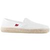 Andrés Machado - Mocassini Unisex per Donna e Uomo - AM500 - per L'Estate - Slippers - in Lino con Suola in Gomma Antiscivolo - Bianco retato, EU 42