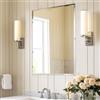 Artloge Specchio da Parete ingresso Rettangolare: 60x80cm Specchio Bagno Senza cornice Decorativo da Parete Moderno Argento Vetro con Bordo Smussato per Camera Letto Corridoio Entrata
