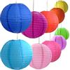 WEIWUXIAN Lanterne Rotonde di Carta Cinese - Decorazioni Colorate per Matrimoni - 10 Colori (4, 6, 8, 10 Pollici)