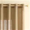EMEMA Tende Lino Trasparente con Occhielli Tenda a Traslucido Tende Moderne a Vela per Porte Balcone Adatte per Soggiorno Camera da Letto 2 Pannelli 140x280 cm Marrone