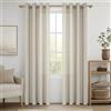 MRTREES Tende Lino Beige Semioscuranti per Interni Camera da Letto Moderna Tende Soggiorno Bellissime Moderne Salotto Eleganti Casa 2 Pezzi 140x225cm Tenda con Anelli da Interno