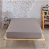 Vency Lenzuolo con Angoli Matrimoniale 160x200 cm Grigio Lenzuolo Matrimoniale in%100 Cotone 150g/m²
