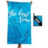 JINGTOPS Telo Mare Microfibra Grande con Borsa in Rete 180x80 Telo Palestra Ad Asciugatura Rapida, Leggero Compatto Telo Bagno Personalizzato Senza Sabbia, Coperta Mare Mandala (Blu 180X80cm)