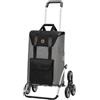 ANDERSEN Royal Sh. Senta 2.0 - Carrello per la spesa, impermeabile, in alluminio, pieghevole, con ruote rimovibili, 49 l, colore: Grigio
