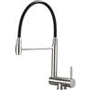 BuntHaus Rubinetto da Cucina Pieghevole, Miscelatore da Cucina Sottofinestra Pieghevole, Miscelatore per Lavello da Cucina Girevole a 360° in Acciaio Inox 304 (Argento Spazzolato)