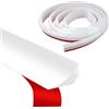 TMBMLPP Barriera Doccia Ferma Acqua Silicone 2 m Autoadesivo Bordo per Piatto Doccia Barriera Ferma AcquaDoccia Guarnizione Silicone Doccia Striscia di Tenuta del VassoioDoccia Stop Acqua, Bianco