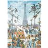MyPuzzle.com MyPuzzle Torre Eiffel - Jean-Jacques Loup - Cartoni Animati Classici - Premium 500 Pezzi Puzzle - MyPuzzle Collezione speciale di Heye Puzzle