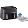 Philips Airfryer Serie 3000 Friggitrice ad aria con doppio cestello da 9.0L + accessorio NA352/04